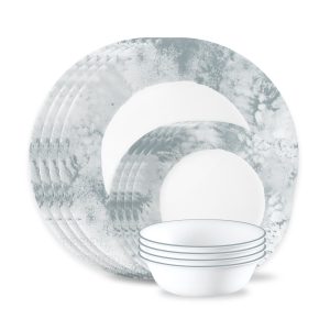Corelle® Salt Wash 12-piece Dinnerware Set. Service for 4